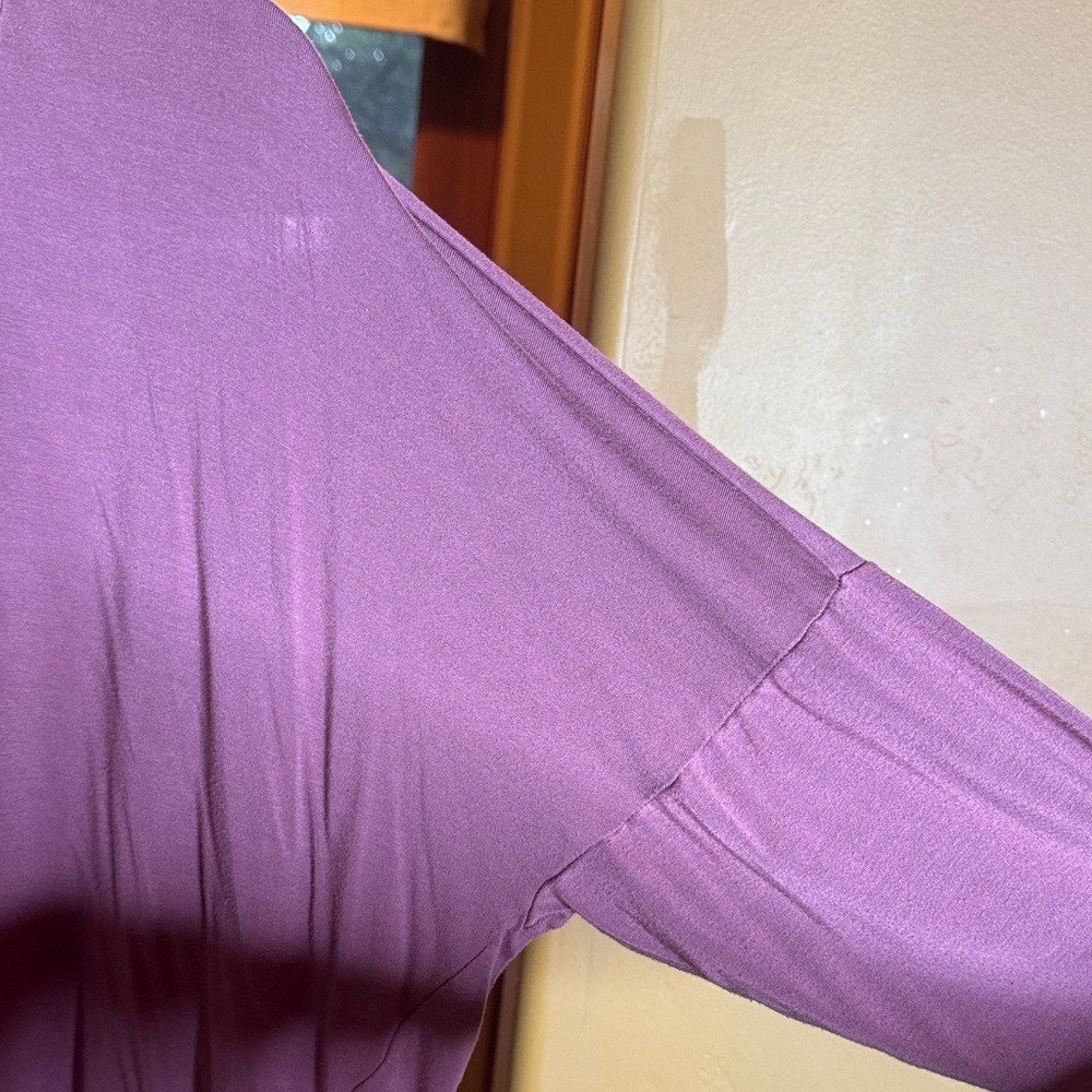 Soma Mauve Drop Sleeve High Low Tunic Top Size Medium - Picture 4 of 6